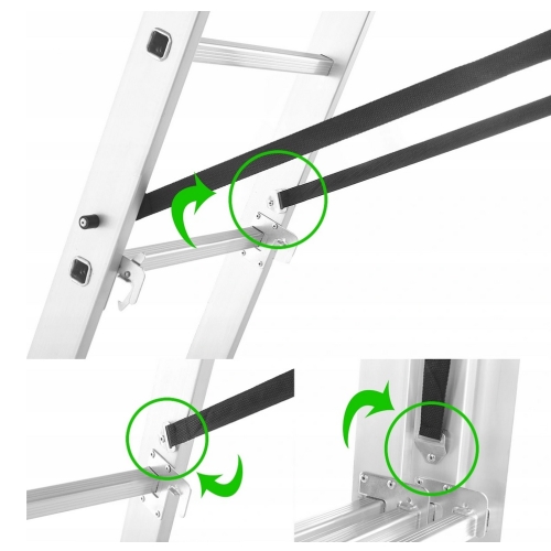 Stabile Aluminium Leiter 3x12 8m universal